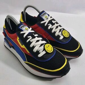 PUMA Smileyworld X Future Rider Lace Up Youth Boys 6.5C Black Sneakers Shoes‎